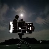 iPhoneXとズームレンズと三脚で月を撮影