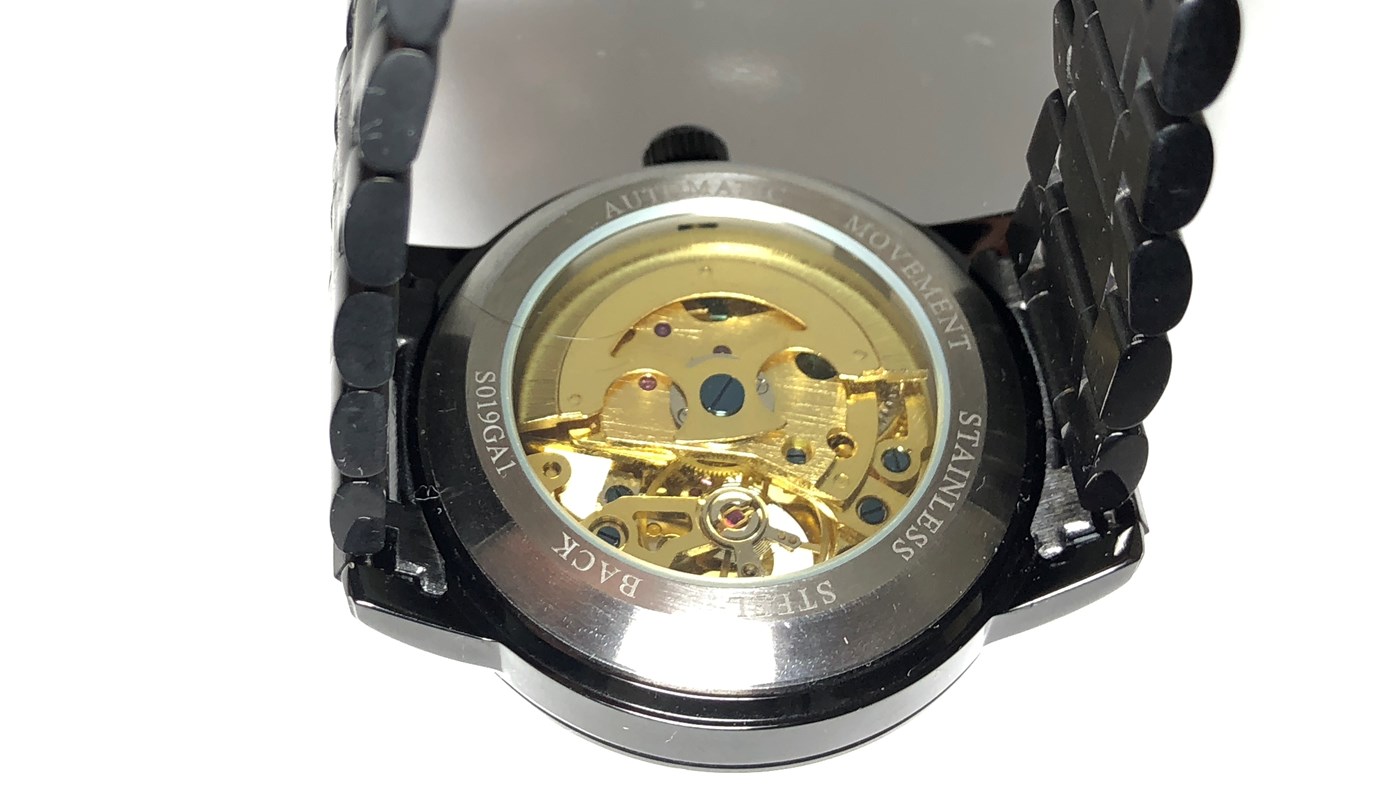BesTn出品 S2SQURE 機械式腕時計の裏側